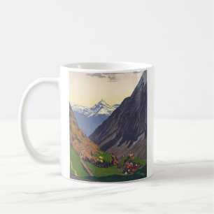 Taza De Café Puerto de San Gotardo paso de montaña en los Alpes