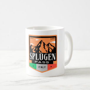 Taza De Café Puerto de Splugen montaña Alpes Lepontinos italian