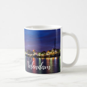 Taza De Café Puerto de Volendam iluminado por la noche