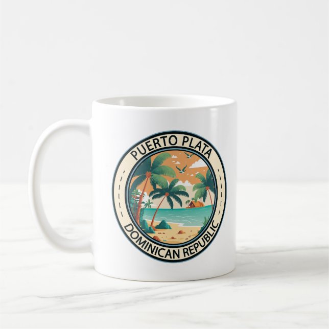 Taza De Café Puerto Plata República Dominicana Insignia (Izquierda)