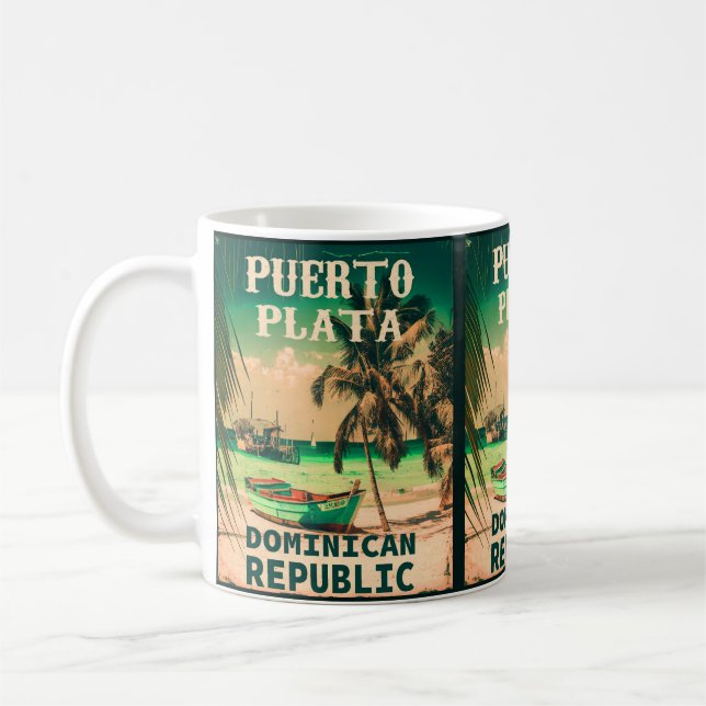 Taza De Café Puerto Plata República Dominicana - Recuerdos de é (Izquierda)