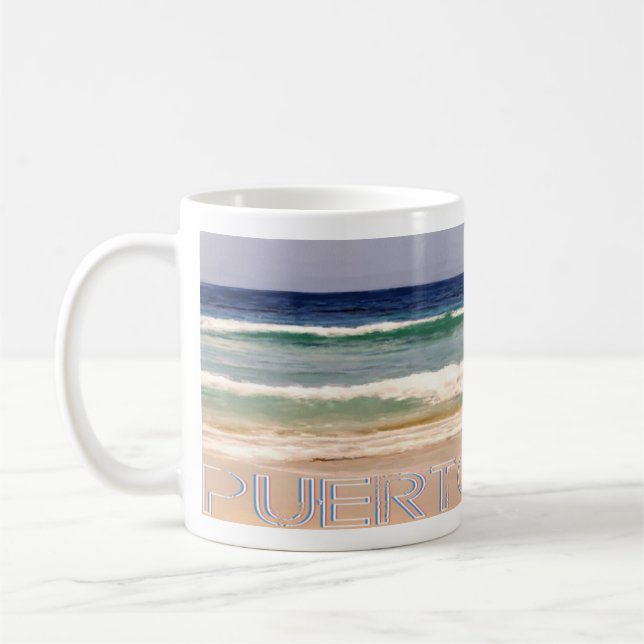 Taza De Café Puerto Rico Beach Mug (Izquierda)
