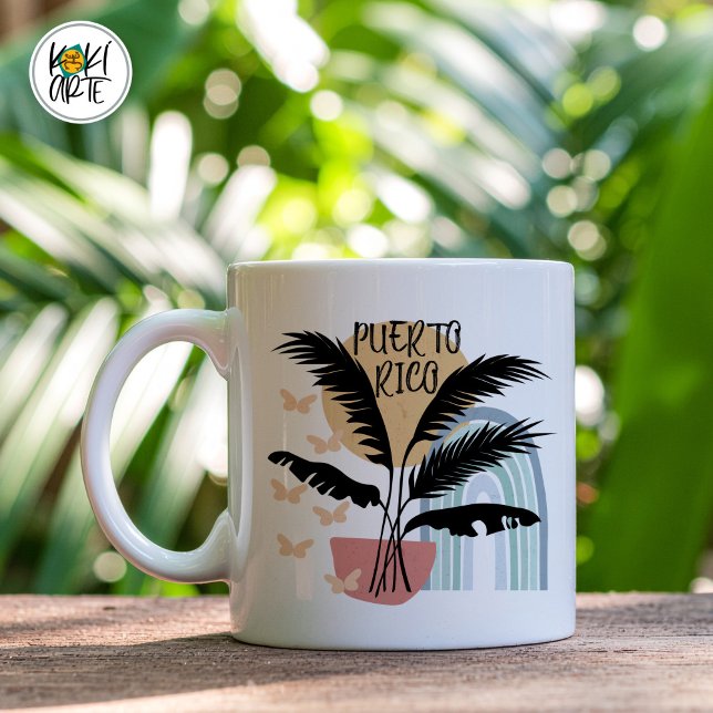 Taza De Café Puerto Rico BOHO Tropical (Subido por el creador)