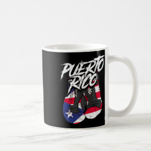 Taza De Café Puerto Rico En Guantes De Boxeo