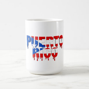 Taza De Café Puerto Rico  Goteo   Diseño de bandera del Caribe 