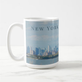 Taza De Café Puerto Sunny Skyline de Nueva York