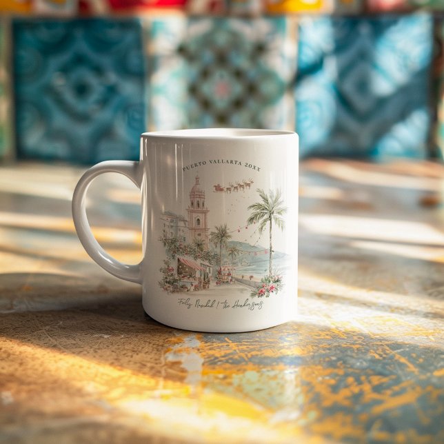 Taza De Café Puerto Vallarta Christmas | Personalized Photo (Subido por el creador)