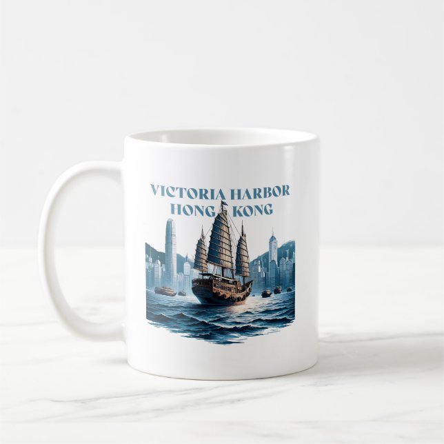 Taza De Café Puerto Victoria Hong Kong China (Izquierda)