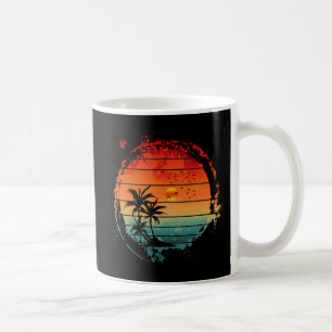 Taza De Café puesta de sol de moda con palmera