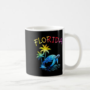 Taza De Café puesta de sol de palma de Florida tortuga marina t