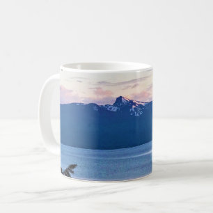 Taza De Café Puesta de sol en Crescent Lake, Oregón