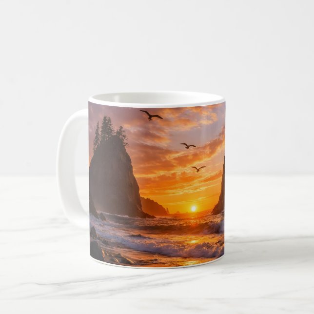 Taza De Café Puesta de sol pacífica (Anverso izquierdo)