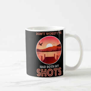 Taza De Café Puesta de sol vintage tenía ambas dosis de vacunac
