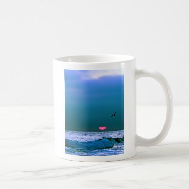 Taza De Café Puesta del sol azul (Derecha)