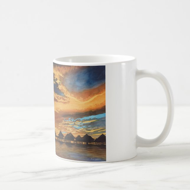 Taza De Café Puesta del sol Bora Bora (Derecha)