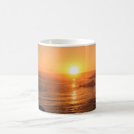 Taza De Café Puesta del sol de oro por momentos especiales en