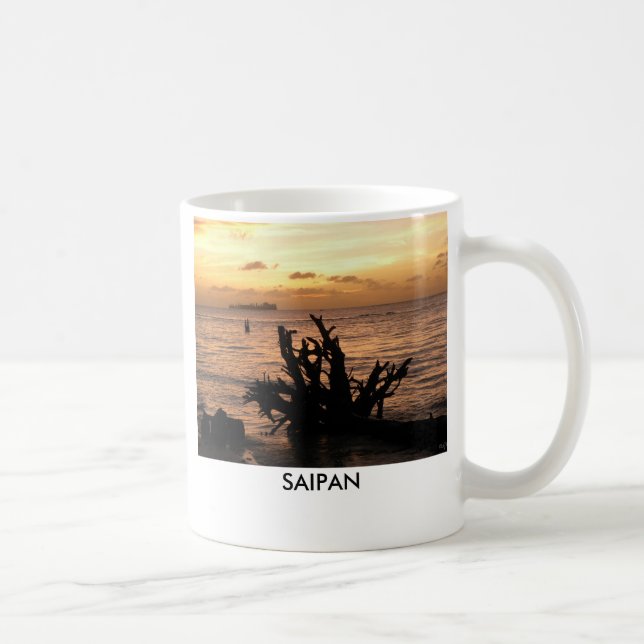 TAZA DE CAFÉ PUESTA DEL SOL DE SAIPÁN (Derecha)