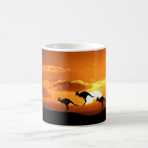 Taza De Café Puesta del sol del canguro