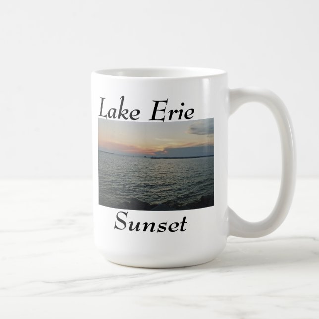 Taza De Café Puesta del sol del lago Erie (Derecha)
