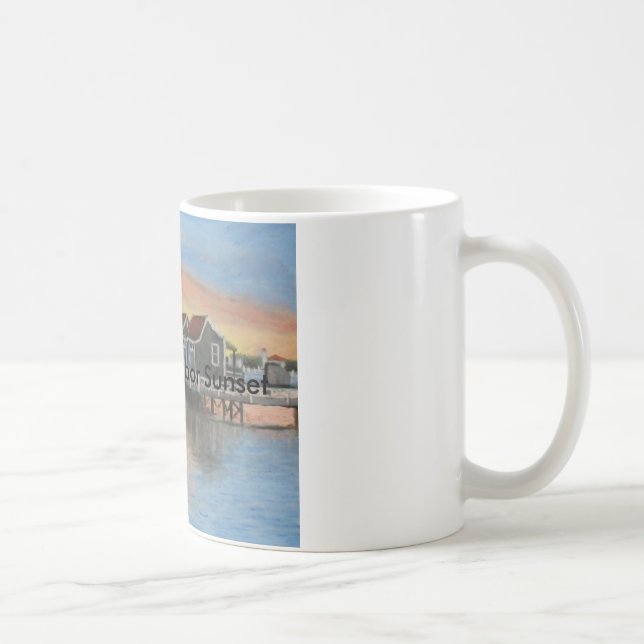 Taza De Café Puesta del sol del puerto de Nantucket (Derecha)
