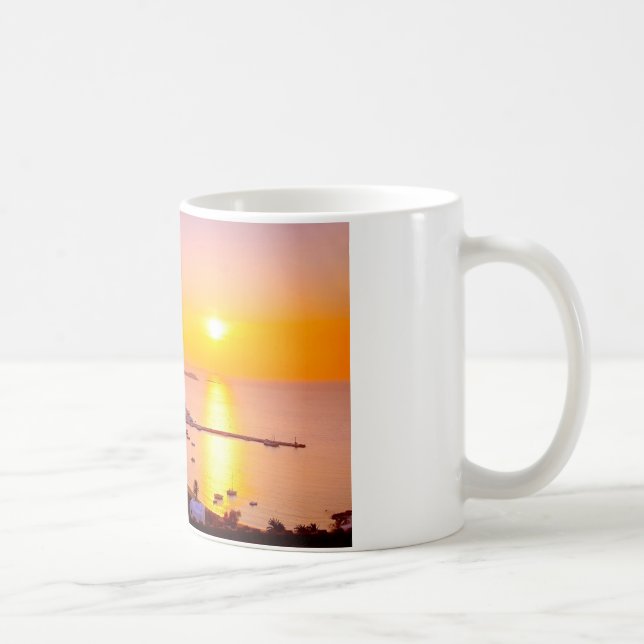 Taza De Café Puesta del sol en Mykonos, Grecia (Derecha)