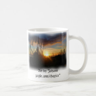 Taza De Café Puesta del sol pacífica de la arboleda