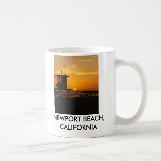 Taza De Café Puesta del sol, PLAYA de NEWPORT, CALIFORNIA (Derecha)