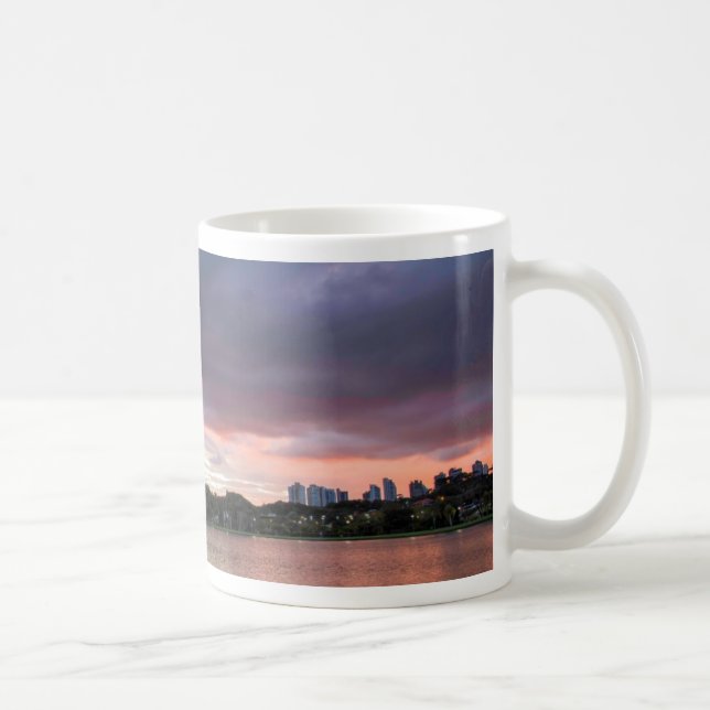 Taza De Café Puesta del sol sobre el parque (Derecha)