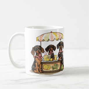 Taza De Café Puesto de limonada de perros Dachshund