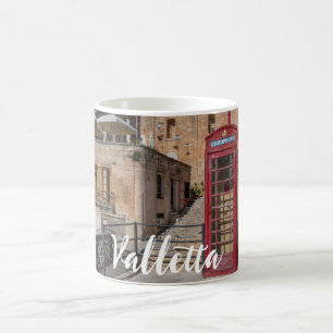 Taza De Café Puesto de teléfono rojo en La Valeta Malta