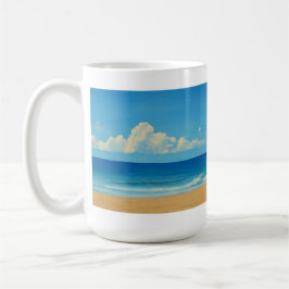 Taza De Café Puesto de vigilancia del arco iris de la playa de 