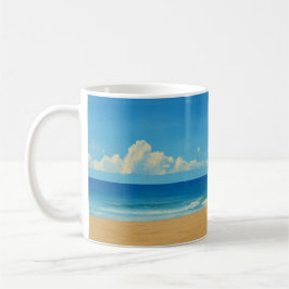 Taza De Café Puesto de vigilancia del arco iris de la playa de 