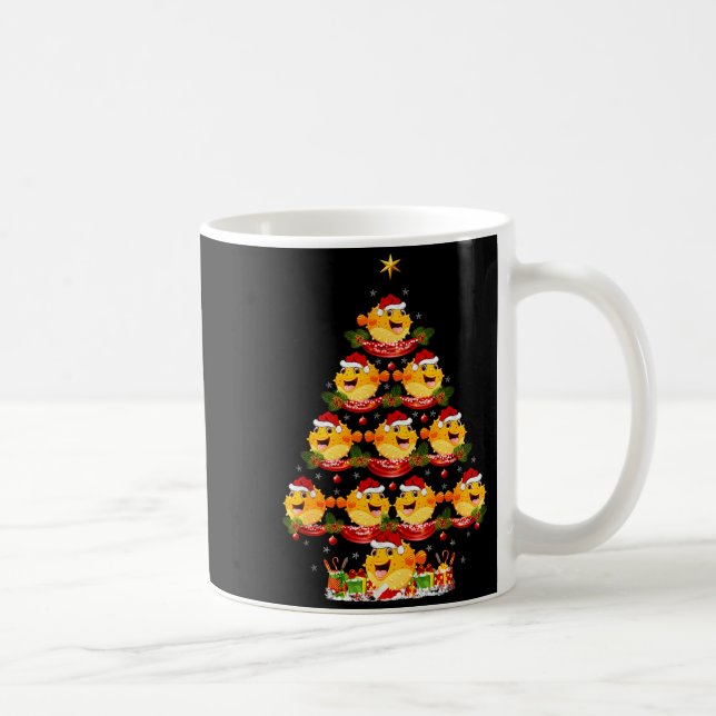 Taza De Café Puffer Fish Xmas Lighting Santa Puffer Fish Christ (Derecha)
