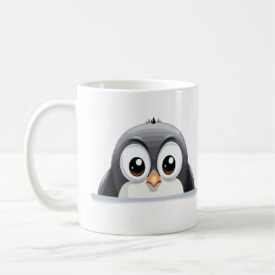 Taza De Café Puffin Peeking Cute Adorable Gracioso Personalizad