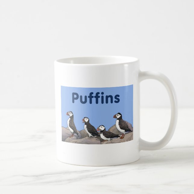 Taza De Café Puffins atlánticos (Derecha)