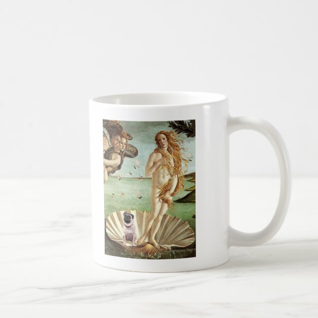 Taza De Café Pug 1 - Nacimiento de Venus (Derecha)