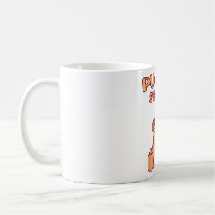 Taza De Café Pug Adorable En Calabaza Temporada De Pugkin Diver