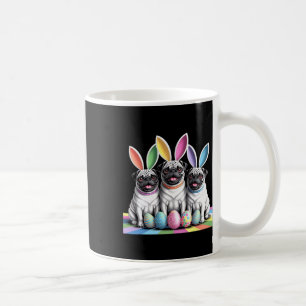 Taza De Café ¡Pug Bunny Pals Fun de Pascua! Vacaciones de prima