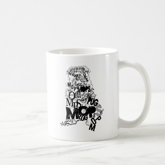 Taza De Café Pug de tipos (Derecha)