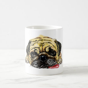 Taza De Café Pug Dog Mug Funny