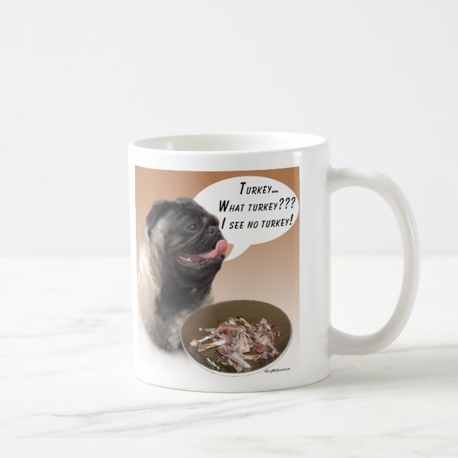 Taza De Café Pug (flauta) Turquía (Derecha)