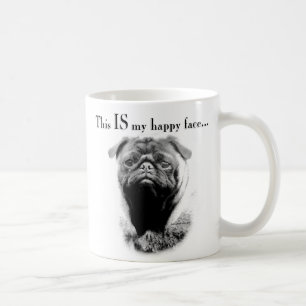 Taza De Café Pug Happy Face