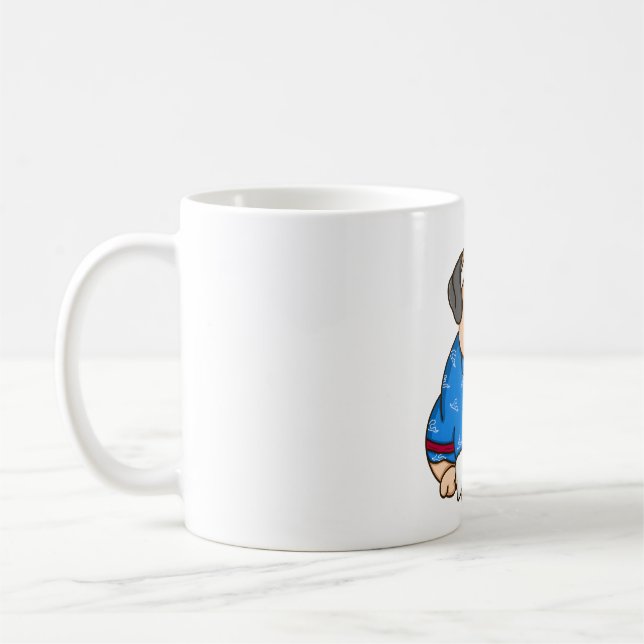 Taza De Café Pug Kunai (Izquierda)