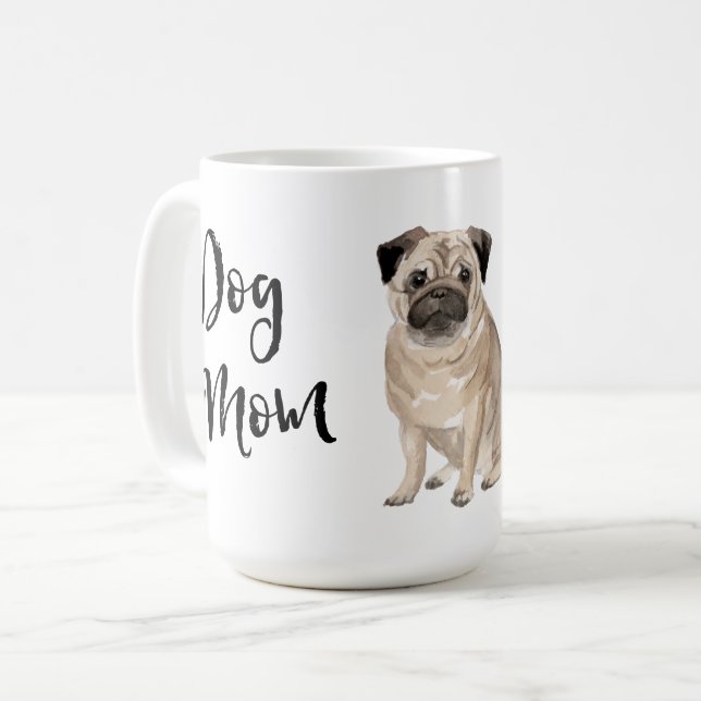 Taza De Café Pug Mom (Anverso izquierdo)