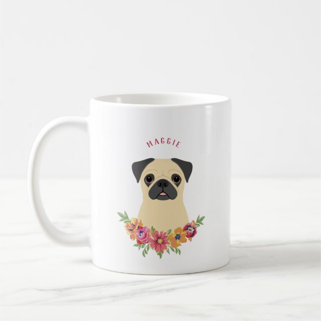 Taza De Café Pug Mugs (Izquierda)