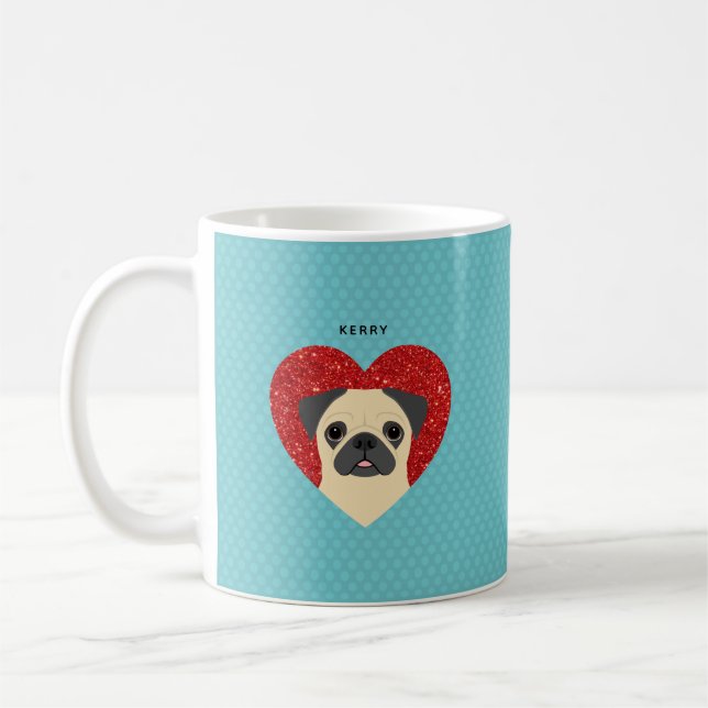 Taza De Café Pug Mugs (Izquierda)