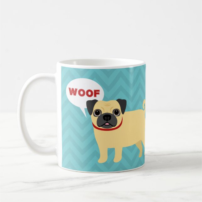 Taza De Café Pug Mugs (Izquierda)