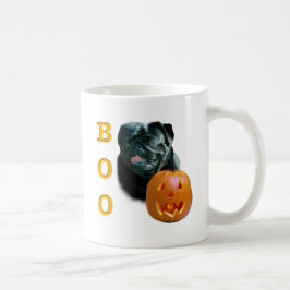 Taza De Café Pug (negro) Boo