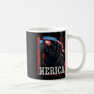 Taza De Café Pug Negro Divertido 4 De Julio Perro Mamá Perro Pa
