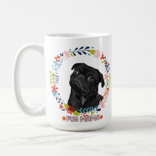 Taza De Café Pug negro lindo - Pug Mama